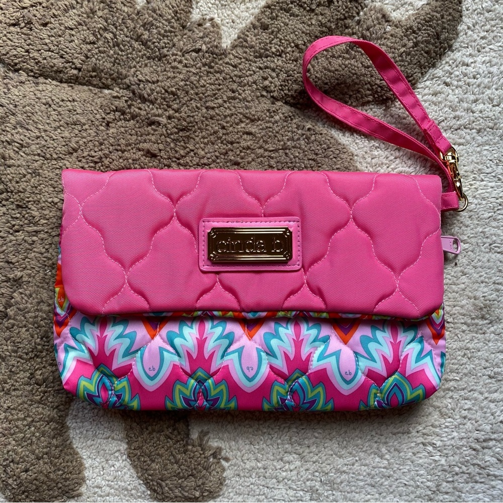 Cinda B Fold-over Wristlet in Calypso